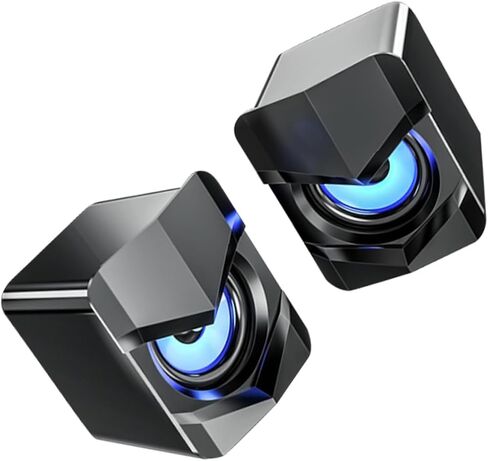 Artibetter 2pcs مكبرات صوت سلكية مضغوطة USB مع مكبرات صوت سطح المكتب العميقة لجهاز الكمبيوتر المحمول للكمبيوتر وصوت الصوت متعدد الوسائط للتأثير الكلي للاستخدام للاستخدام in Saudi Arabia