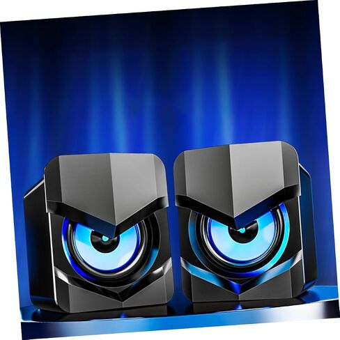 Artibetter 2pcs مكبرات صوت سلكية مضغوطة USB مع مكبرات صوت سطح المكتب العميقة لجهاز الكمبيوتر المحمول للكمبيوتر وصوت الصوت متعدد الوسائط للتأثير الكلي للاستخدام للاستخدام in Saudi Arabia