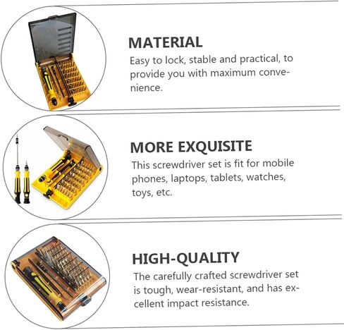 1set Precision Screwdriver Set Multifunctional Tool Kit for Electronics Repair Comfortable Grip for Mobile Phones Laptops Glasses Watches Projects in Saudi Arabia