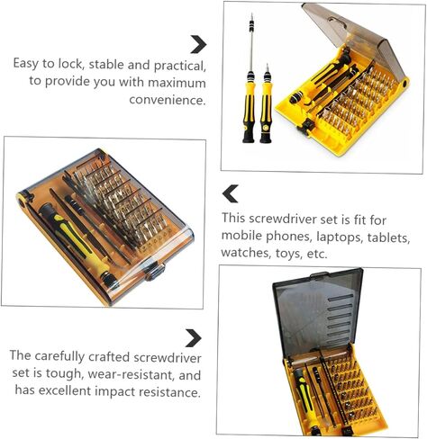 1set Precision Screwdriver Set Multifunctional Tool Kit for Electronics Repair Comfortable Grip for Mobile Phones Laptops Glasses Watches Projects in Saudi Arabia