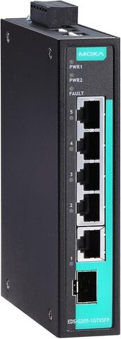 Moxa EDS-G205-1GTXSFP غير مُدارة مفتاح Ethernet الكامل مع 4 × 10/100/1000BASETX و 1 COMBO 10/100/1000BASETX أو 100/1000BASESFP ، -10 إلى 60 درجة مئوية درجة حرارة التشغيل. in Saudi Arabia