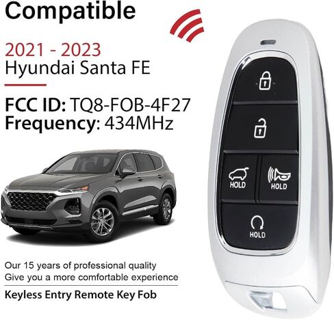 استبدال لعام 2021 2022 Hyundai Santa Fe Smart Key FOB التحكم عن بُعد TQ8-FOB-4F27 5 أزرار 434 ميجا هرتز in Saudi Arabia