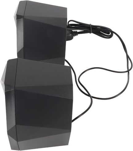 Yunseity USB Powered Speaker, HiFi Stereo Sound, Deep Bass USB Computer Speakers, Volume Control Wired USB Desktop Speaker with RGB Lights for Laptop, Desktop, PC, Phone Plug and Play (Black) in Saudi Arabia