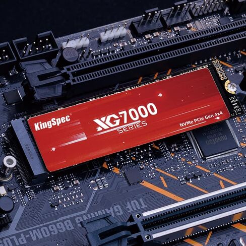 Kingspec XG7000 8tb NVME SSD PCIE 4.0-7400MB/S سرعة قراءة ، 3D TLC NAND M.2 2280 SSD ، متوافق مع الكمبيوتر للألعاب ، الكمبيوتر المحمول ، وحدة PS5 in Kuwait