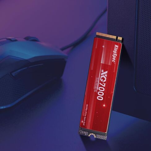 Kingspec XG7000 8tb NVME SSD PCIE 4.0-7400MB/S سرعة قراءة ، 3D TLC NAND M.2 2280 SSD ، متوافق مع الكمبيوتر للألعاب ، الكمبيوتر المحمول ، وحدة PS5 in Kuwait