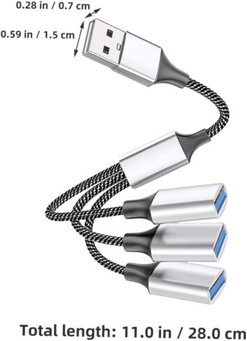 كابل فاصل USB المحمول من الذكور إلى أنثى محور USB لنقل التصميم المدمج لا يوجد سائق مطلوب لأجهزة الكمبيوتر والسيارات in Kuwait
