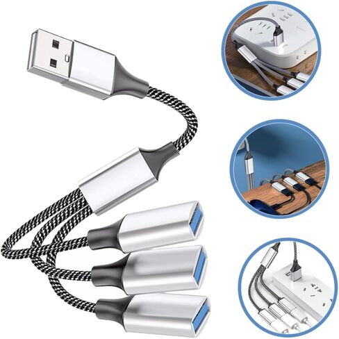 كابل فاصل USB المحمول من الذكور إلى أنثى محور USB لنقل التصميم المدمج لا يوجد سائق مطلوب لأجهزة الكمبيوتر والسيارات in Kuwait