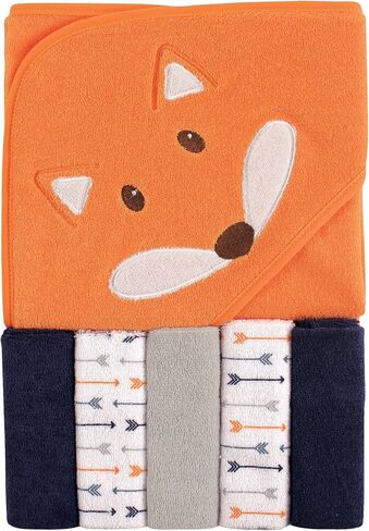 Luvable Friends Hooded Towel and 5 Washcloths, Girl Fox in Saudi Arabia