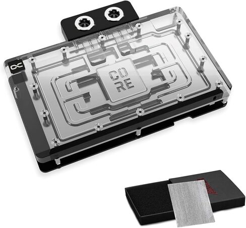 Alphacool Core Geforce RTX 5090 كتلة مياه GPU مرجعية مع لوحة خلفية ومسهاء حراري حراري Kryosheet in Kuwait