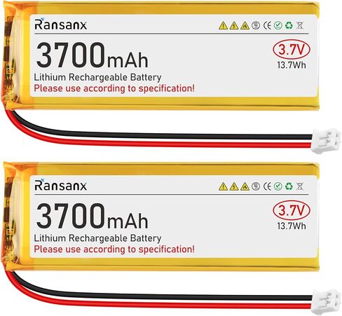 3.7V Lipo Battery 150mAh 401730 Rechargeable Lithium Polymer Battery with Micro JST 1.25 Connector Integrated Protection Circuit for Electronic Device (2 Pcs) in Kuwait