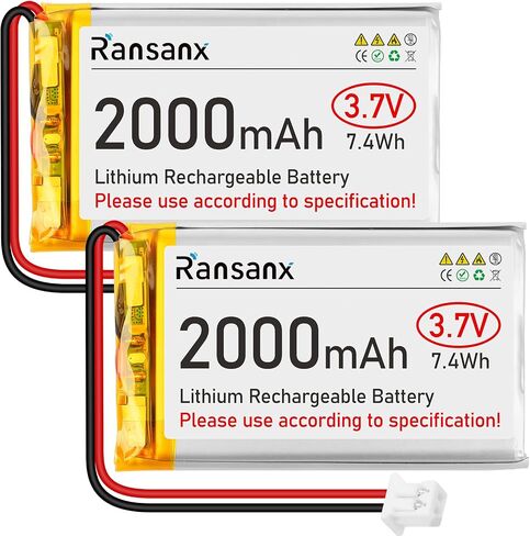 3.7V Lipo Battery 150mAh 401730 Rechargeable Lithium Polymer Battery with Micro JST 1.25 Connector Integrated Protection Circuit for Electronic Device (2 Pcs) in Kuwait