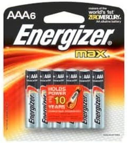 Energizer 06473 - AAA Cell 1.5 volt MAX Battery (6 pack) (E92BPF-6) in Kuwait