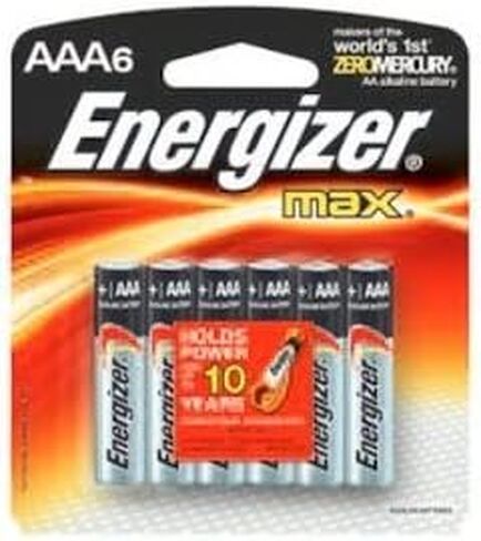 Energizer 06473 - AAA Cell 1.5 volt MAX Battery (6 pack) (E92BPF-6) in Kuwait