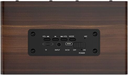 مكبر صوت صغير ، مكبر صوت بلوتوث خشبي 7 بوصات مع مكبر صوت لراديو FM HIFI على مدار الساعة المتطابق مع دعم التشغيل من 6 إلى 8 ساعات. in Saudi Arabia