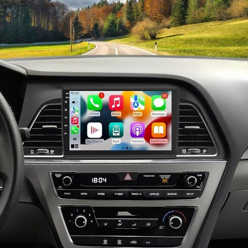 5GWiFi Upgrade Car Stereo for Hyundai Sonata 2015-2017 with Wireless Carplay & Android Auto, 4+64GB Android 13 Car Radio with Voice Control BT5.2 GPS SWC EQ FM RDS Mirror Link Backup Camera Mic in Saudi Arabia