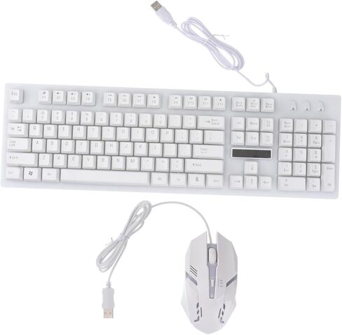 Gadpiparty Wired USB Gaming Keyboard و Mouse Mouse Meanical Mechanical Feel Cool Wuminous Design متينة لاستخدام اللاعبين والأصدقاء in Kuwait