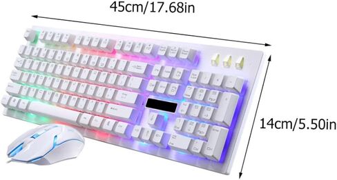 Gadpiparty Wired USB Gaming Keyboard و Mouse Mouse Meanical Mechanical Feel Cool Wuminous Design متينة لاستخدام اللاعبين والأصدقاء in Kuwait
