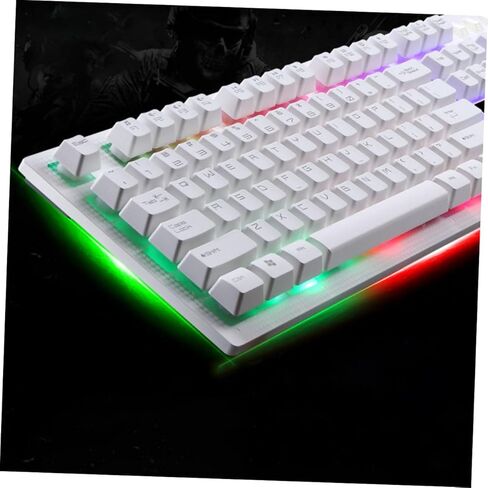 Gadpiparty Wired USB Gaming Keyboard و Mouse Mouse Meanical Mechanical Feel Cool Wuminous Design متينة لاستخدام اللاعبين والأصدقاء in Kuwait