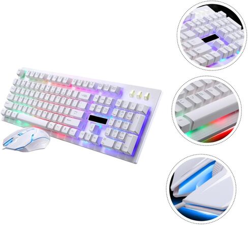 Gadpiparty Wired USB Gaming Keyboard و Mouse Mouse Meanical Mechanical Feel Cool Wuminous Design متينة لاستخدام اللاعبين والأصدقاء in Kuwait