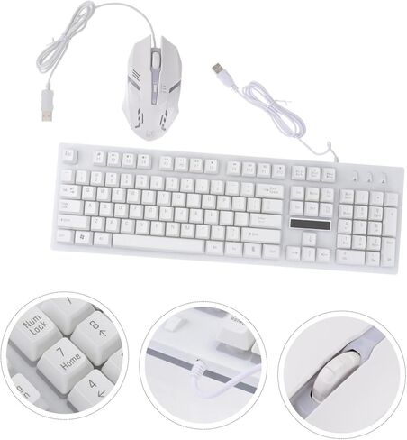 Gadpiparty Wired USB Gaming Keyboard و Mouse Mouse Meanical Mechanical Feel Cool Wuminous Design متينة لاستخدام اللاعبين والأصدقاء in Kuwait