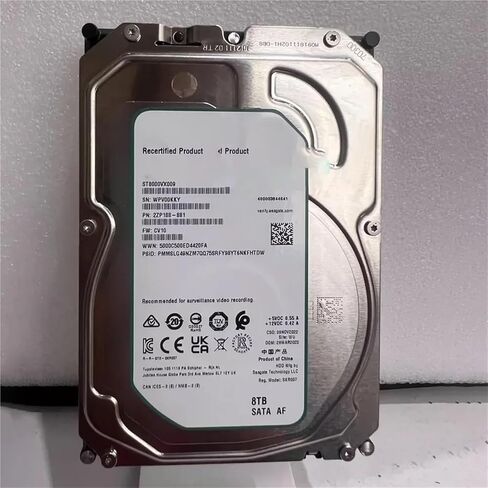 1pcs لرصد محركات الأقراص الصلبة الرأسية 8t 3.5 '' Sata HDD ST8000VX009 in Saudi Arabia