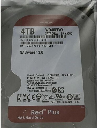 1PCS 4T 3.5 "لخادم تخزين NAS DISK 5400 RPM 256M SATA WD40EFAX in Saudi Arabia