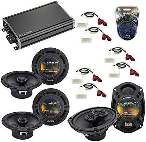 Ammarony Audio متوافق مع Toyota Yaris 2007-2016 حزمة استبدال مكبر الصوت OEM (2) HA-R65 ، HA-R69 و CXA360.4 أمبير in Saudi Arabia