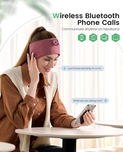 Headband Headphones | Sleep Headphones | Bluetooth Headband, Wireless Sleeping Earbuds Earphones Sweat Resistant with Ultra-Thin HD Stereo Speaker for Workout Running Cool Gadgets Unique Gifts in Kuwait