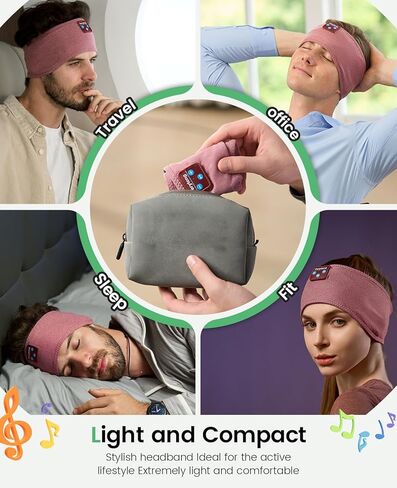 Headband Headphones | Sleep Headphones | Bluetooth Headband, Wireless Sleeping Earbuds Earphones Sweat Resistant with Ultra-Thin HD Stereo Speaker for Workout Running Cool Gadgets Unique Gifts in Kuwait
