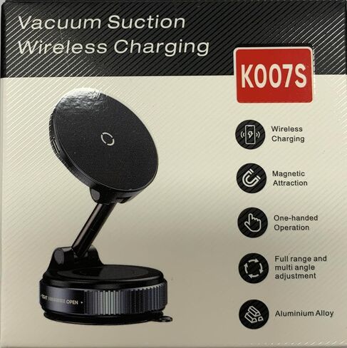 15W for MagSafe Car Mount Charger, Magnetic Wireless Car Phone Holder for iPhone 17 16 15 14 13 12 Pro Max, 360° Adjustable iPhone Charger for Car with USB C Car Charger Adapter in Kuwait