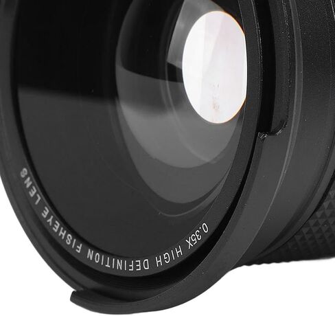 عدسة Fisheye ذات الزاوية العريضة الفائقة 0.35x مع Macro و AF IR متوافق وعالي الأداء من الزجاج الضوئي للتصوير النهاري والليل (49 مم) in Saudi Arabia