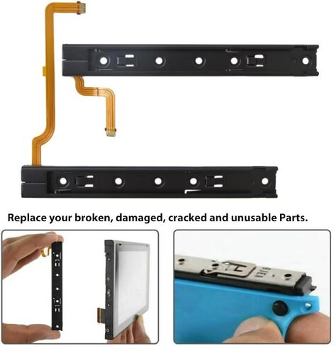 Grudawu repart جزء يمينًا ويسارًا للسكك الحديدية مع استبدال جزء Flex Cable Fix من أجل Nintendo Switch Switch Joy-Con Console NS Track in Saudi Arabia