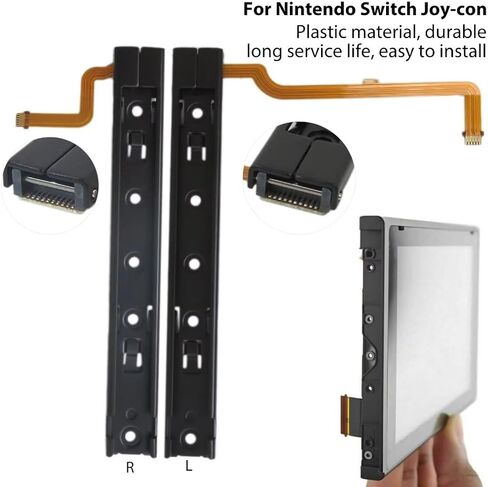 Grudawu repart جزء يمينًا ويسارًا للسكك الحديدية مع استبدال جزء Flex Cable Fix من أجل Nintendo Switch Switch Joy-Con Console NS Track in Saudi Arabia