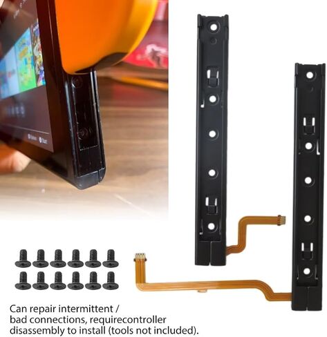 Grudawu repart جزء يمينًا ويسارًا للسكك الحديدية مع استبدال جزء Flex Cable Fix من أجل Nintendo Switch Switch Joy-Con Console NS Track in Saudi Arabia