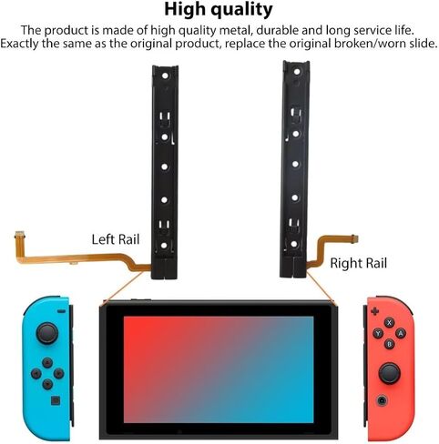 Grudawu repart جزء يمينًا ويسارًا للسكك الحديدية مع استبدال جزء Flex Cable Fix من أجل Nintendo Switch Switch Joy-Con Console NS Track in Saudi Arabia