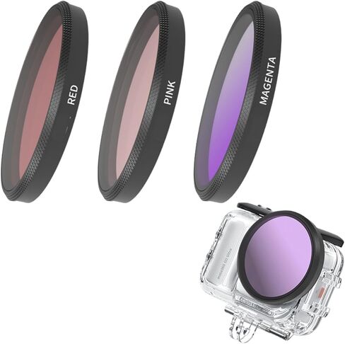 مرشح عدسة الغوص مجموعة مرشحات Insta360 Go Ultra و Red و Pink و Purple لـ Insta360 in Saudi Arabia