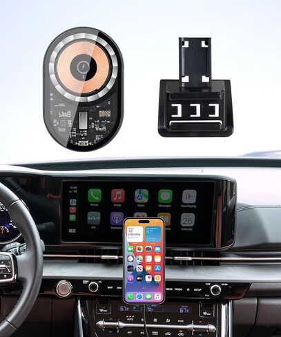 Wireless Charging car Phone Holder for Kia Carnival 2025 Accessories 12.3 inch Screen Fixed Clip,360° Rotation car Phone Mount Compatible with MagSafe in Kuwait