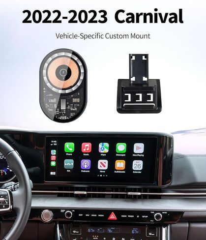 Wireless Charging car Phone Holder for Kia Carnival 2025 Accessories 12.3 inch Screen Fixed Clip,360° Rotation car Phone Mount Compatible with MagSafe in Kuwait