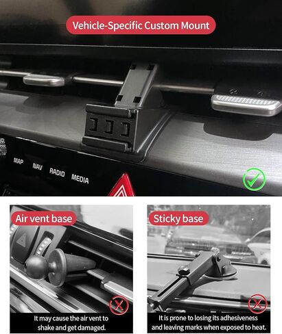 Wireless Charging car Phone Holder for Kia Carnival 2025 Accessories 12.3 inch Screen Fixed Clip,360° Rotation car Phone Mount Compatible with MagSafe in Kuwait