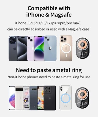 Wireless Charging car Phone Holder for Kia Carnival 2025 Accessories 12.3 inch Screen Fixed Clip,360° Rotation car Phone Mount Compatible with MagSafe in Kuwait