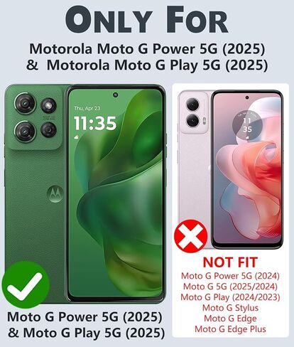 بالنسبة إلى Motorola Moto G Power 5G 2025 ، فإن علبة الهاتف مع حزمة شاشة 2 حزمة ، ومغناطيسي للصف العسكري ، وغطاء شفاف الظهر الوعرة الوعرة لحالة Moto G Power 2025 ، الأزرق in Kuwait