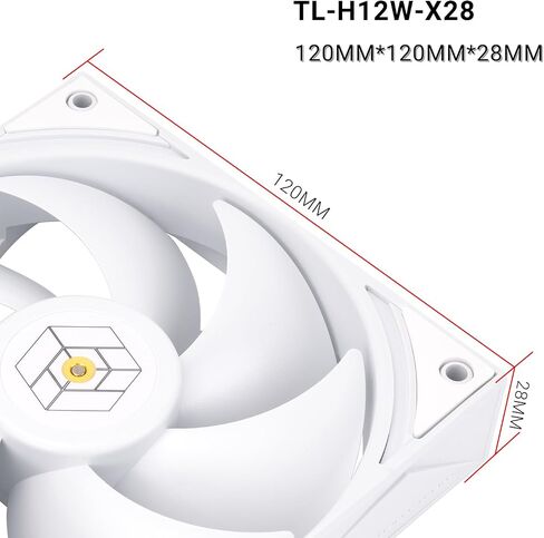 Thermalright TL-H12W-X28 مروحة حالة الكمبيوتر الرفيعة 2150 دورة في الدقيقة ، مروحة CPU الهادئة ، مروحة تبريد سماكة 28 مم ، مروحة مبرد وحدة المعالجة المركزية على سطح المكتب ، متوافقة مع برودة التبريد والتبريد الأبيض ، أبيض ، أبيض in Saudi Arabia