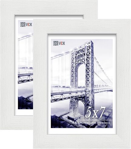 إطار صورة VCK مقاس 14×24، مصنوع من حبيبات خشبية بيضاء حصرية، وإطارات ملصقات من الخشب الصلب - للتعليق على الحائط in Saudi Arabia
