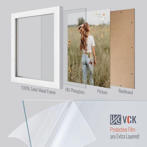 إطار صورة VCK مقاس 14×24، مصنوع من حبيبات خشبية بيضاء حصرية، وإطارات ملصقات من الخشب الصلب - للتعليق على الحائط in Saudi Arabia
