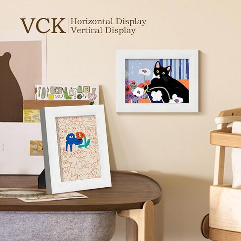 إطار صورة VCK مقاس 14×24، مصنوع من حبيبات خشبية بيضاء حصرية، وإطارات ملصقات من الخشب الصلب - للتعليق على الحائط in Saudi Arabia