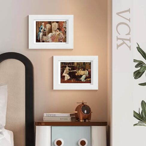 إطار صورة VCK مقاس 14×24، مصنوع من حبيبات خشبية بيضاء حصرية، وإطارات ملصقات من الخشب الصلب - للتعليق على الحائط in Saudi Arabia