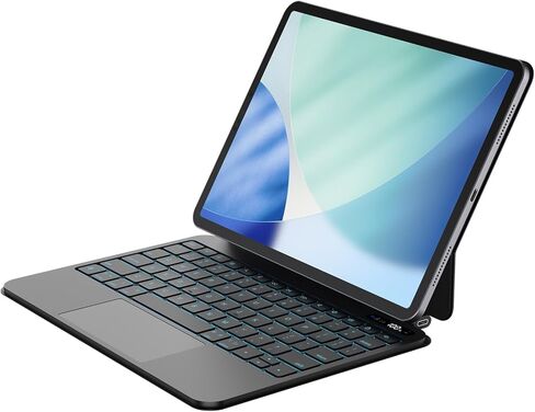 حالة لوحة المفاتيح لـ iPad Air 11 بوصة M3 2025/M2 2024/iPad Air 4th/5th 10.9 بوصة و iPad Pro 11 بوصة (4th/3rd/2nd/1st Gen) ، لوحة مفاتيح سبيكة الألومنيوم خفيفة الوزن مع لوحة التتبع ، 7 لون in Kuwait