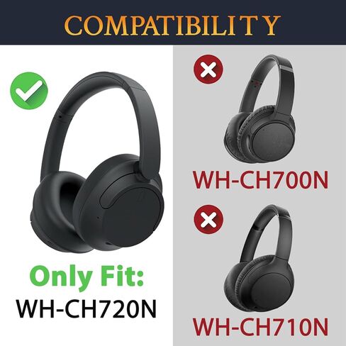 غطاء رأس Soulwit لسماعات الرأس Sony WH-CH720N/WH-CH720 ، جزء إصلاح وسادة HeadStrap البديلة-الرمادي in Saudi Arabia