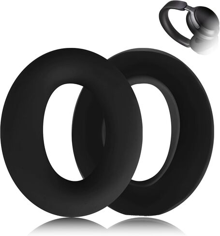 Aiivioll QC Ultra Silicone Ear Pads Cover for Bose QuietComfort Ultra Headphones, Washable Sweat Earpad Covers for QuietComfort Ultra Bluetooth Headphones Accessories Protective Pads Cover(Black) in Kuwait