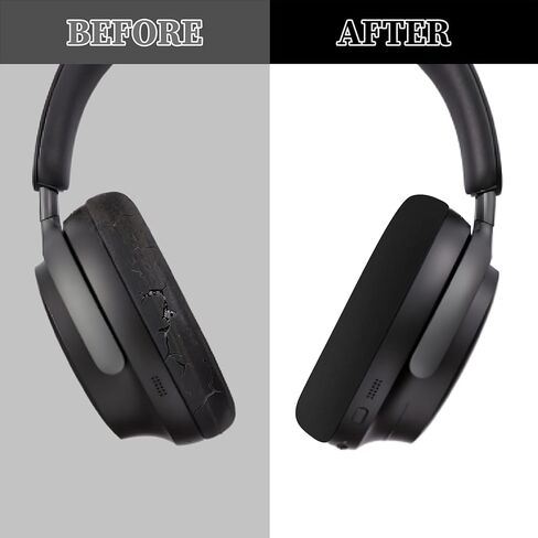 Aiivioll QC Ultra Silicone Ear Pads Cover for Bose QuietComfort Ultra Headphones, Washable Sweat Earpad Covers for QuietComfort Ultra Bluetooth Headphones Accessories Protective Pads Cover(Black) in Kuwait